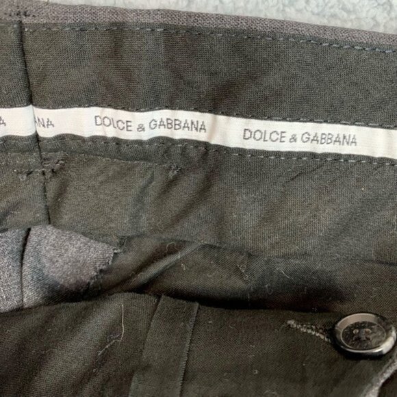 Dolce&gabbana Mens Dress Pants Gray Heathered Pockets Flat Front 35 x 28 - Picture 7 of 8